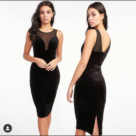 Velvet bodycon dress